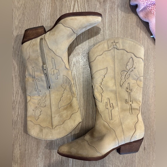 Zodiac Tan Western Cowboy Boots - Picture 4 of 4